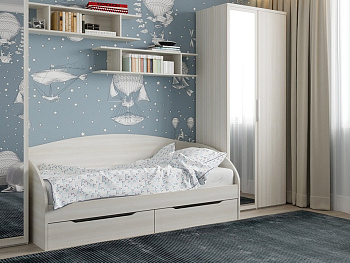 Детская спальня Юна со столом и шкафом
