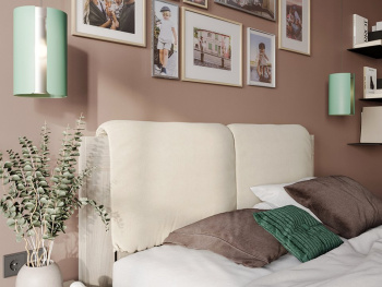 Подушка текстильная кремовая