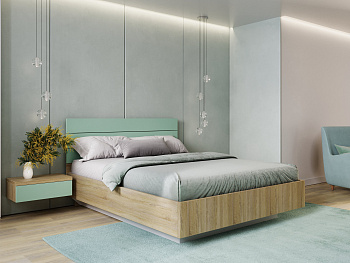 Кровать Лима с подъёмным механизмом, сонома