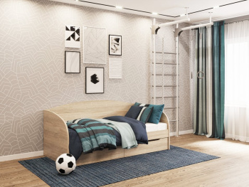 Кровать Юна с выдвижными ящиками 96х206х92