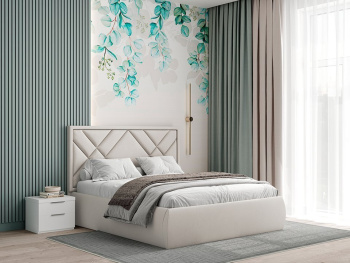 Кровать Мальта жемчужная 140х200