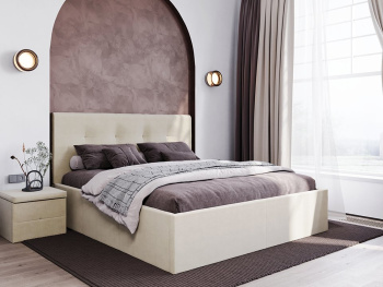 Кровать Мистери с подъёмным механизмом кремовая 160х200