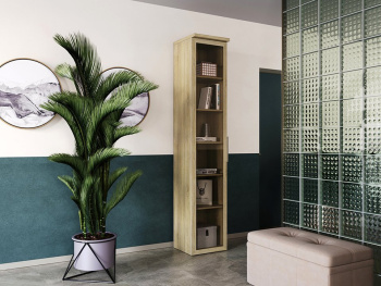 Шкаф Пенал 45х45х236 с полками (Дуб сонома, Дуб сонома ЛДСП)