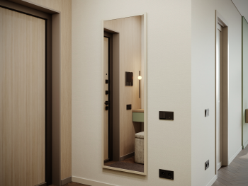 Зеркало 180х60 вертикальное шампань