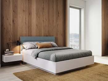 Кровать Лима с мягкими вставками, Белая