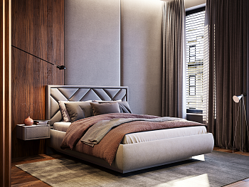 Кровать Мальта с парящим круглым основанием