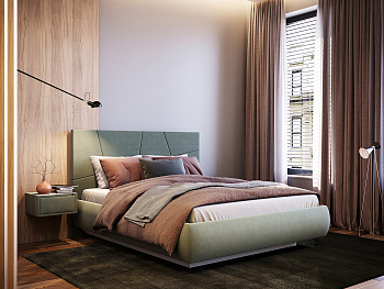 Кровать Валенсия с парящим круглым основанием