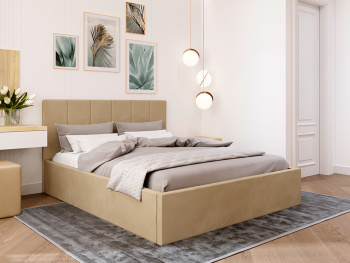 Кровать Йога с подъёмным механизмом кофейная 140х200